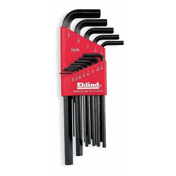 Eklind 11222 Combination Bright-Hex-L Key Set Sizes 0.050 to 3/8 (22-Piece)