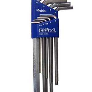 Eklind 11609 Bright-Hex-L Key Allen Wrench - 9pc set Metric MM sizes 1.5-10