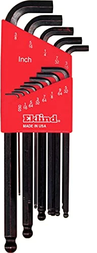 Eklind 13113 Stubby-Ball-Hex-L Key Allen Wrench 13pc set SAE Inch Sizes .050-3/8