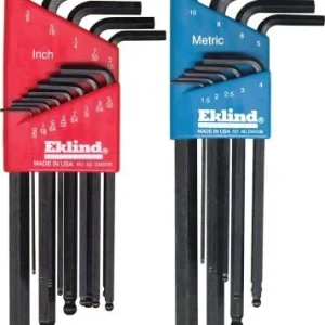Eklind 13222 Tool Ball End Hex Keys Standard & Metric 22 Piece Set