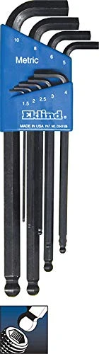 Eklind 13509 Stubby-Ball-Hex-L Key Allen Wrench - 9pc set Metric MM sizes 1.5-10 — product image 5