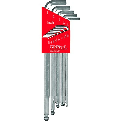 Eklind 17313 Bright Ball-Hex-L Key Allen Wrench - 13pc set SAE Inch