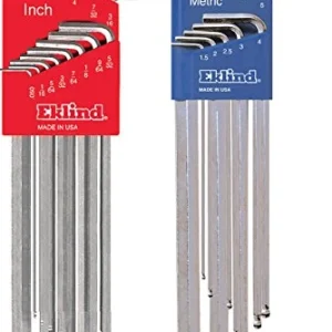 Eklind 17322 Bright Ball-Hex L-Key Allen Wrench Combo- Extra Long Inch / MM