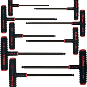 Eklind 60809 Power-T Handle Ball-Hex Key Allen Wrench- 9pc set SAE Inch