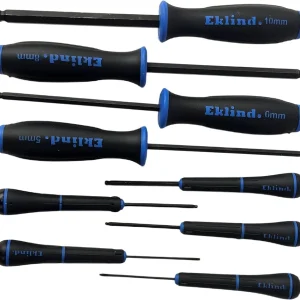 Eklind 90609 9 Pc Ball-Hex Screwdriver Set With Pouch, 1.5MM-10MM