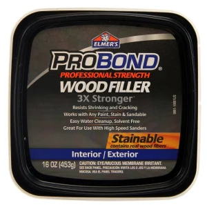 Elmer's P9891 Paintable, Stainable Wood Filler, 1 pt Tub