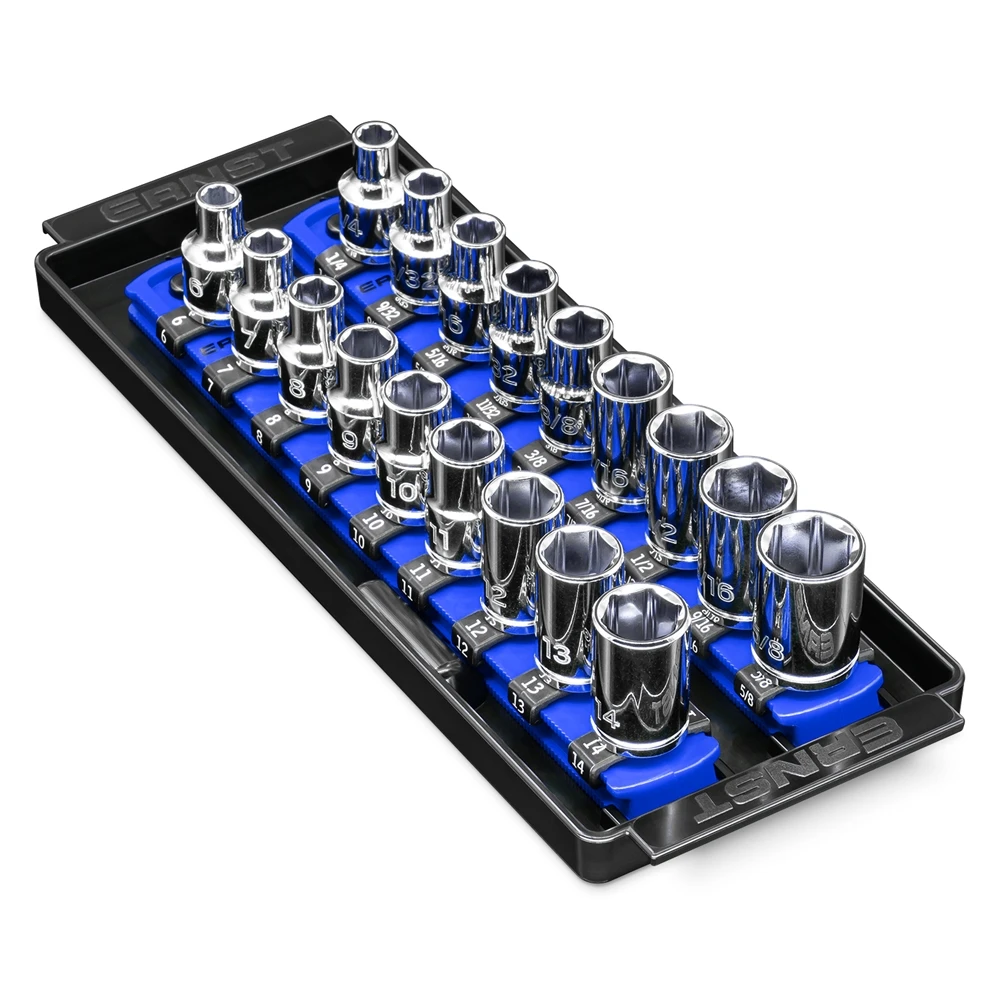 Ernst 2 Rail Twist Lock Socket Boss 8", Blue - 3/8" (8556) — product image 2
