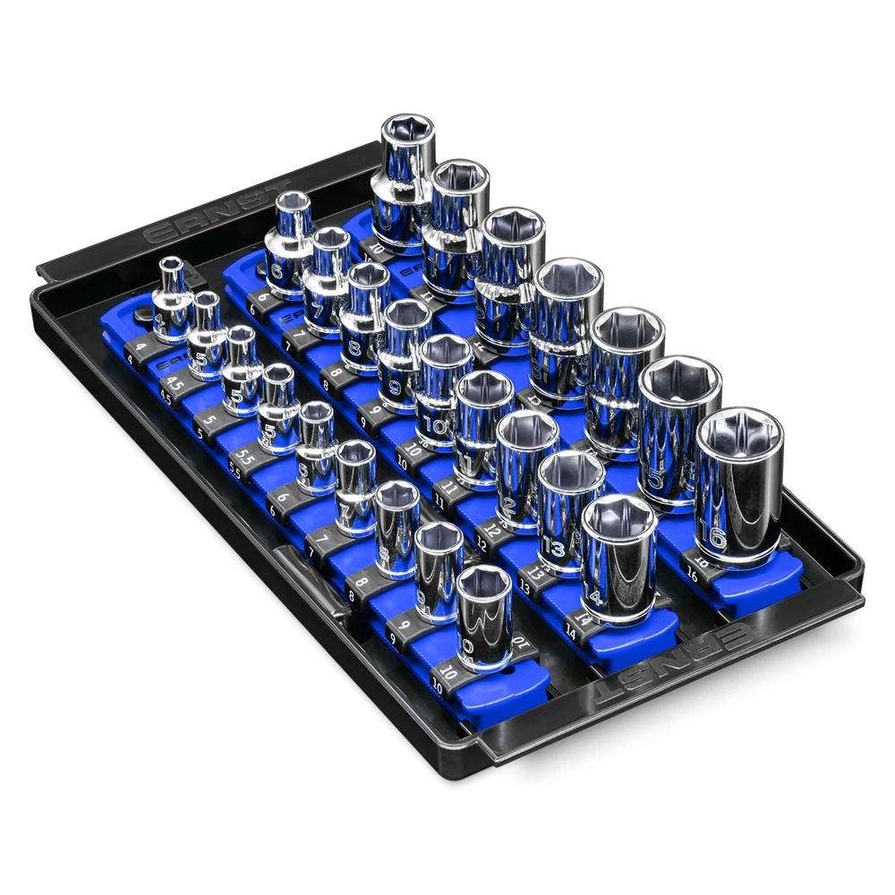 Ernst 3 Rail Twist Lock Socket Boss 8", Blue - 1/4", 3/8" & 1/2" (8551) — product image 2