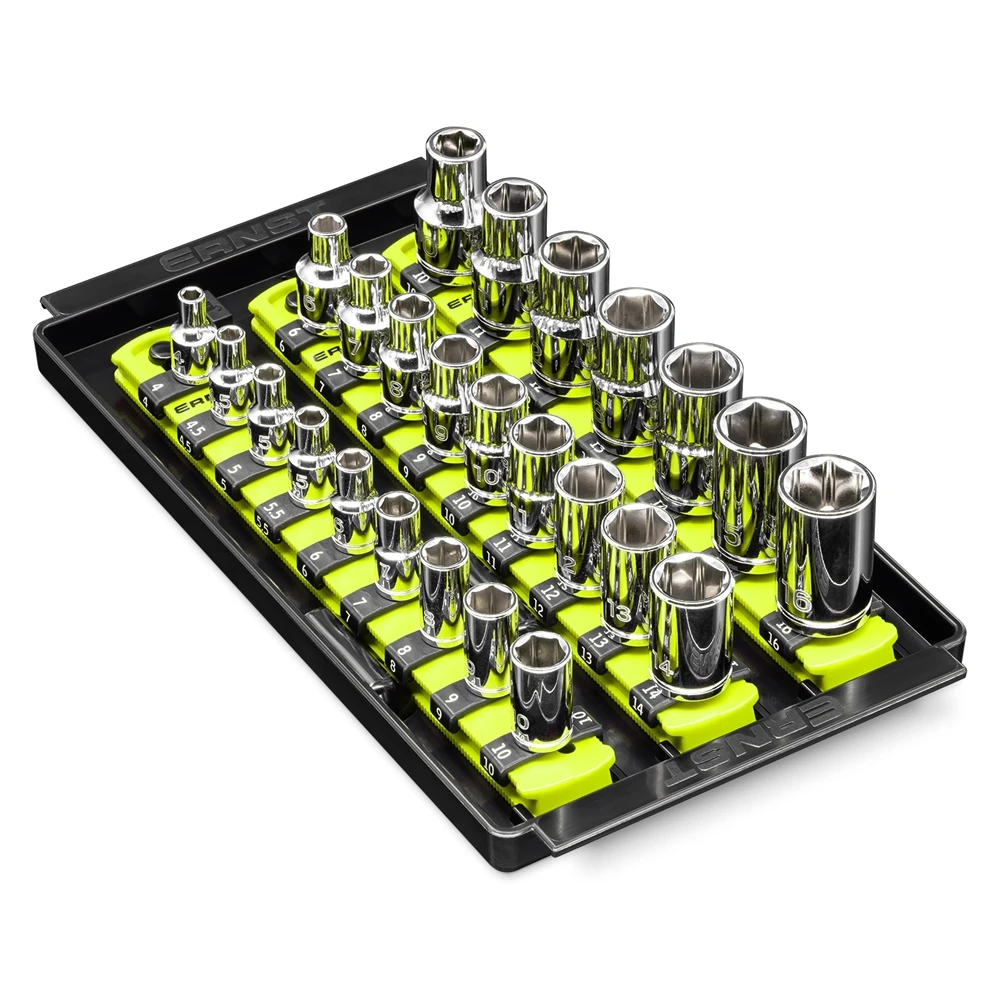 Ernst 3 Rail Twist Lock Socket Boss 8", HI-VIZ - 1/4", 3/8" & 1/2" (8560HV) — product image 2