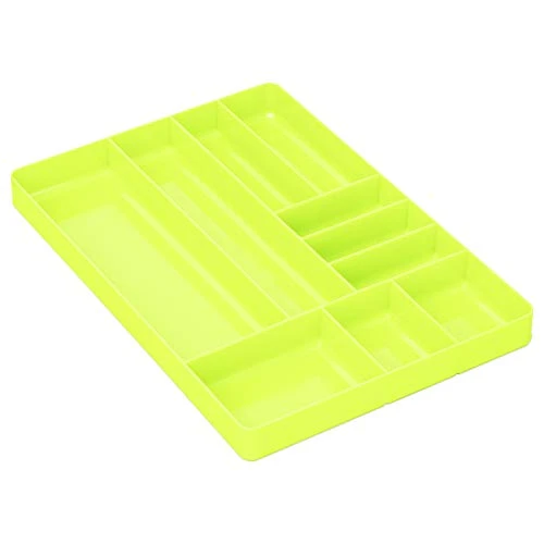 Ernst 5017HV 11 x 16" 10 Compartment Tool Organizer Tray - HI-VIZ