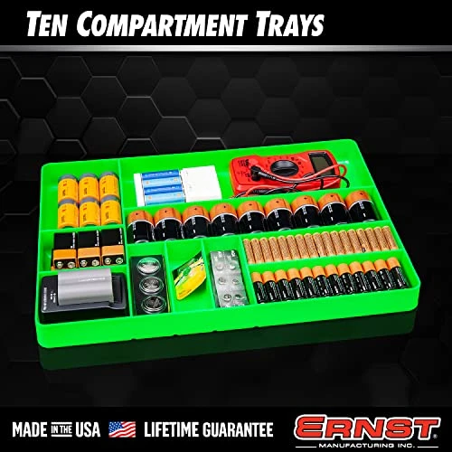 Ernst 5017HV 11 x 16" 10 Compartment Tool Organizer Tray - HI-VIZ — product image 4