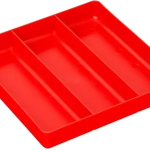Ernst 5020 10.5 x 10.5" 3 Compartment Tool Organizer Tray - Red