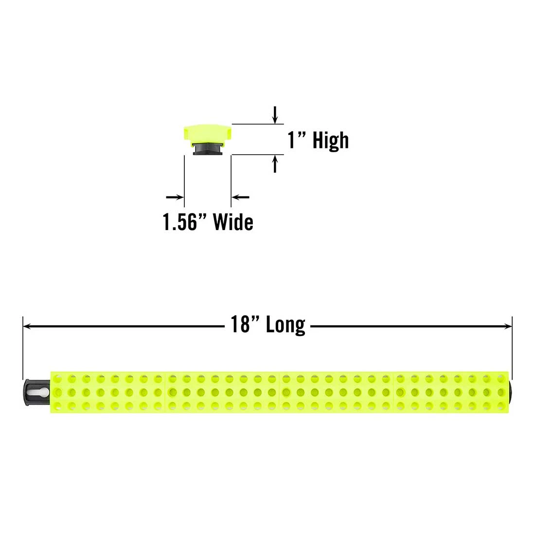 Ernst Black/Hi-Viz 18" 96-Tool Magnetic Bit Organizer Bar (5735HV) — product image 2