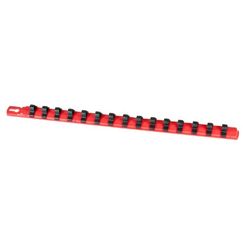 Ernst 8320 18 Socket Organizer with 18 Dura-Pro HD Clips - Red - 3/8"