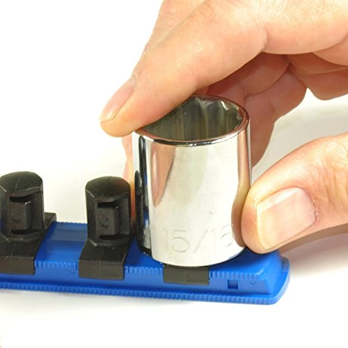 Ernst 8407 8 Socket Organizer and 9 Socket Clips - Blue - 1/4 — product image 3