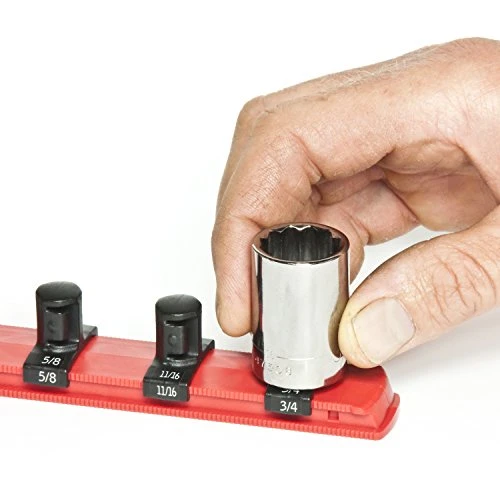 Ernst 8416 13 Socket Organizer with 11 Twist Lock Clips - Red - 1/2 — product image 3
