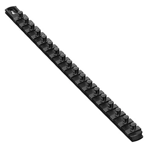 Ernst Black-3/8" 18” Socket Organizer w/18 Twist Lock Clips (8421)