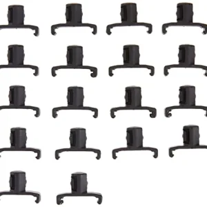 Ernst 8441 3/8 Dura-Pro Twist Lock Socket Clips - 18 pack - Black