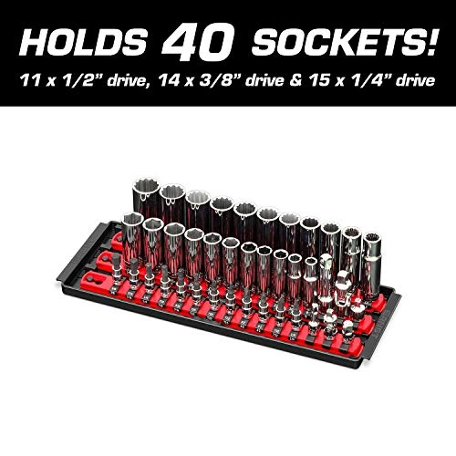 Ernst 8490 3 Rail Twist Lock Socket Boss 13", Red - 1/4", 3/8" & 1/2" — product image 2