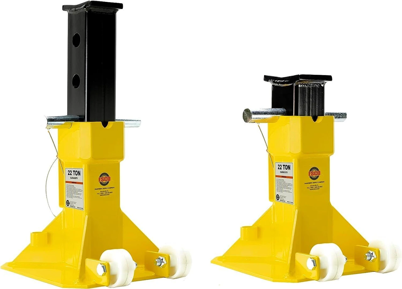 Esco 22-Ton Heavy-Duty EZ-Wheel Jack Stands for Fleet Service (10459) — product image 2