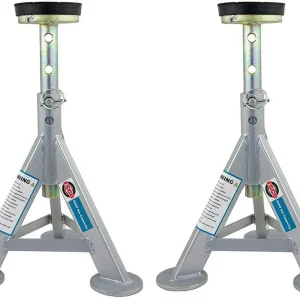 Esco Equipment 10499-PAIR Jack Stand (Pair), 3 Ton Weight Capacity w/Flat Rubber