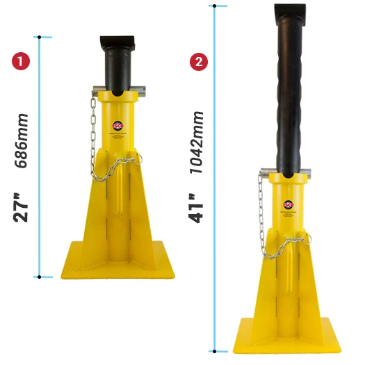 Esco Equipment 10804 25-Ton Heavy-Duty Pin Style Jack Stand (Tall) — product image 5