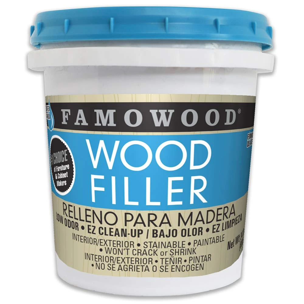 FamoWood Latex Wood Filler - Pint, Natural - 24 Oz (40022126)