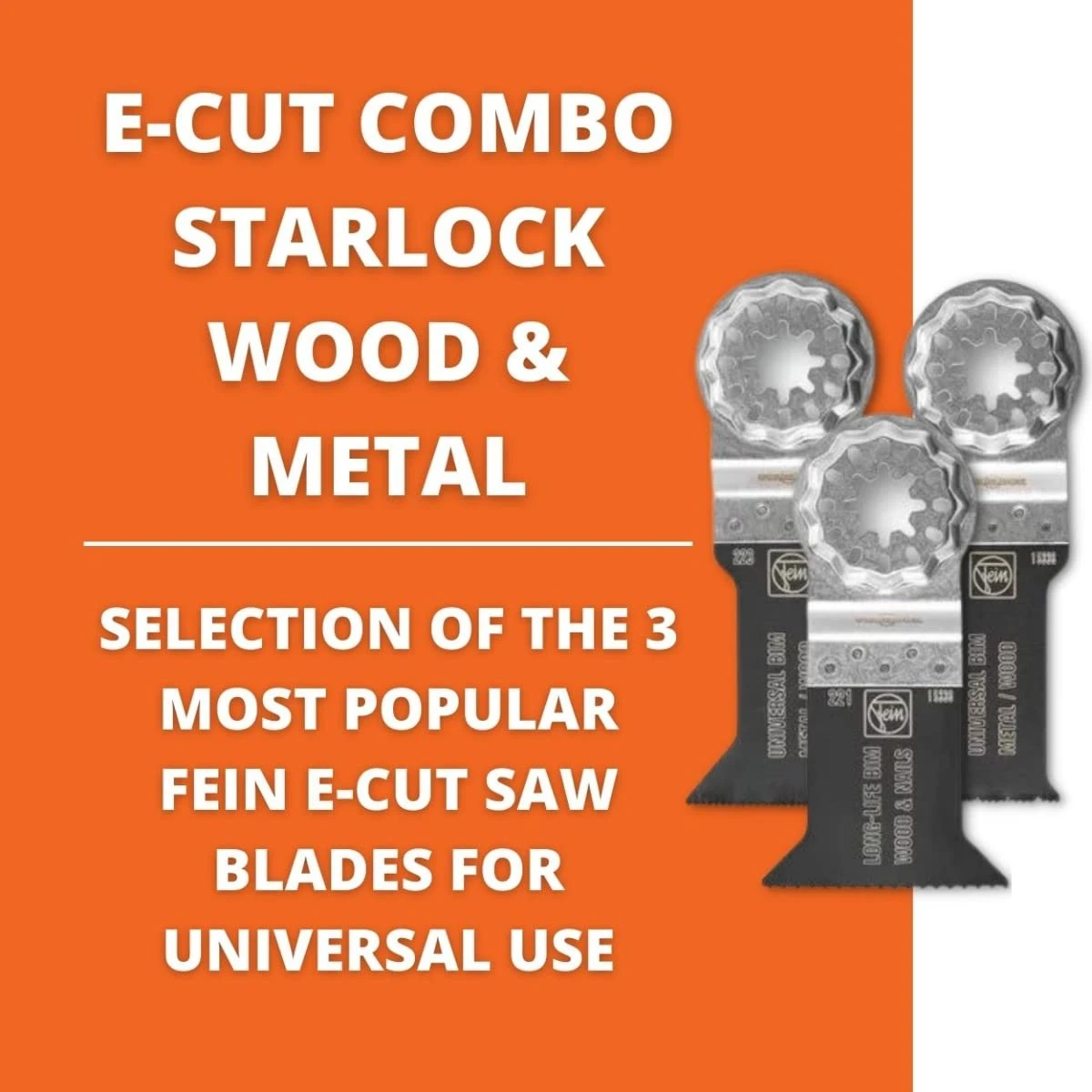 Fein StarLock E-Cut Blades for Wood & Metal 3-Pack Combo (35222952140) — product image 3