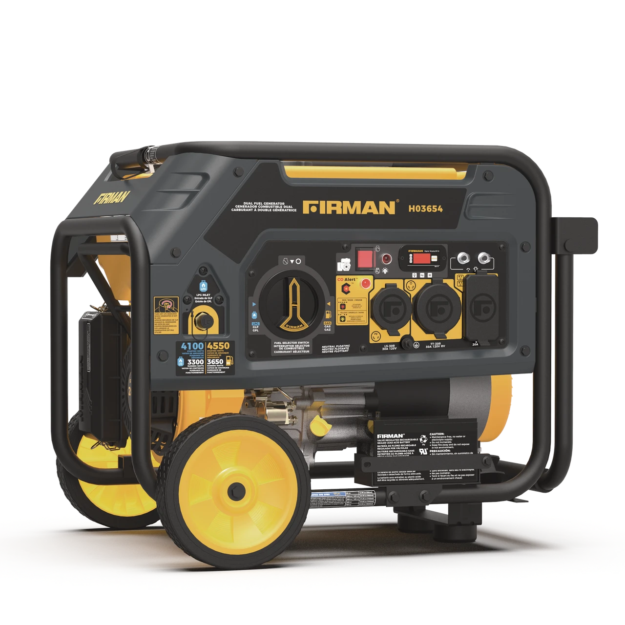 Firman Dual Fuel Portable Generator 4550/3650W Electric Start CO Alert 50 ST CAN (H03654) — product image 2