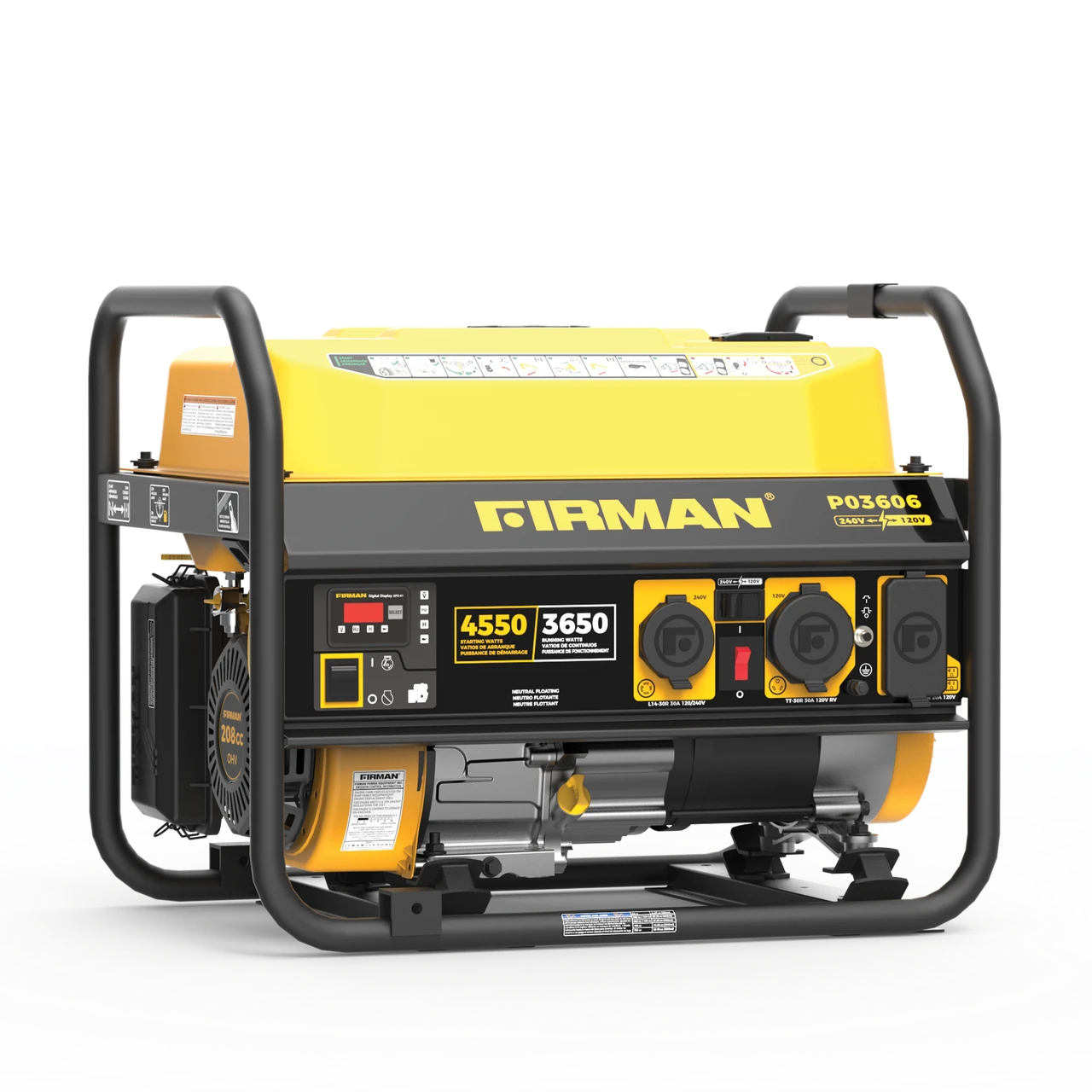 Firman Gas Portable Generator 4650/3650W Recoil Start 120/240V Voltage Selector 49 ST CAN (P03606) — product image 2