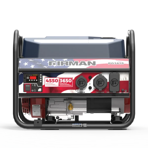 Firman Gas Portable Generator 4650/3650W Recoil Start Stars & Stripes Print 50 ST (P03618)