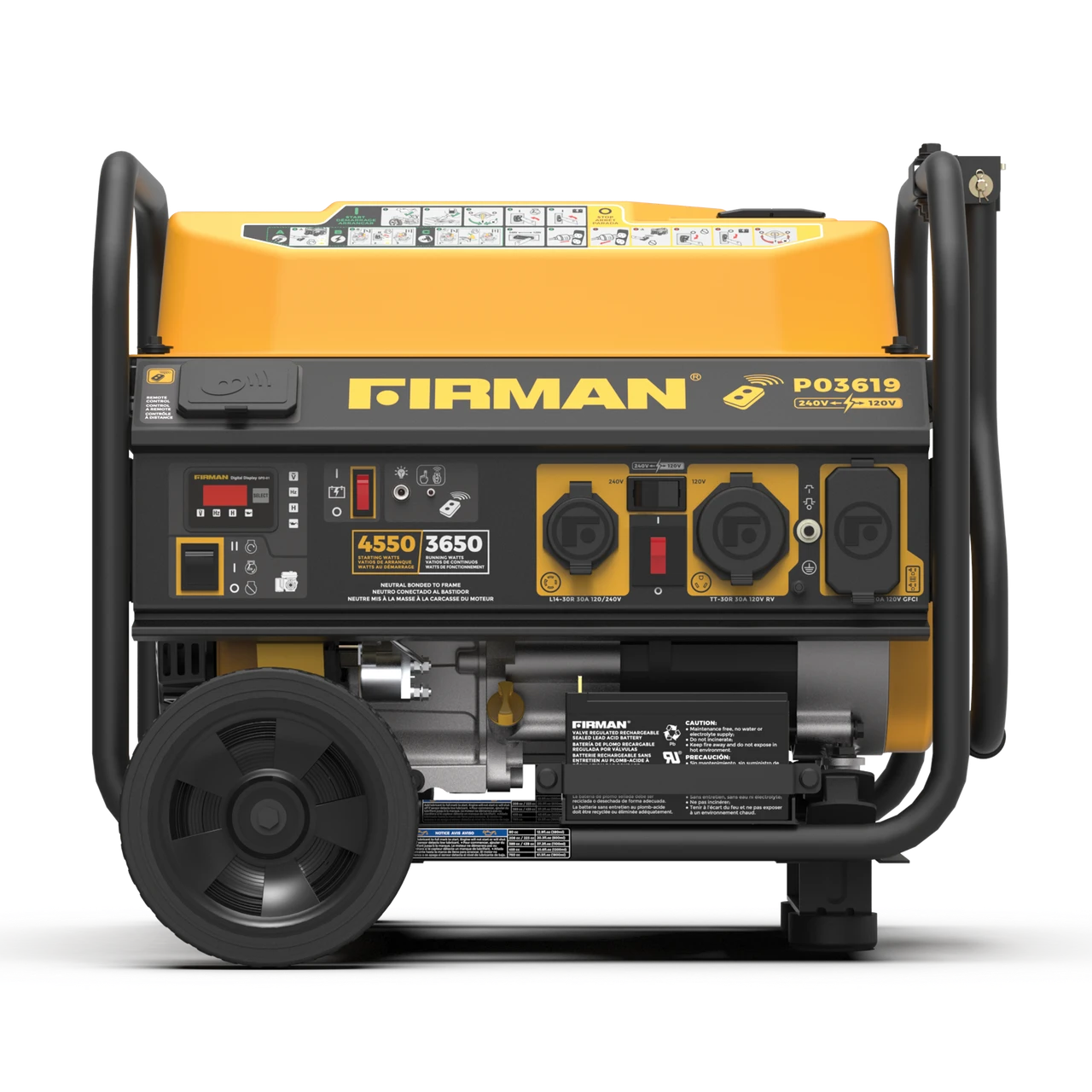 Firman Gas Portable Generator 4650/3650W Remote Start 120/240V 50 ST CAN (P03619)
