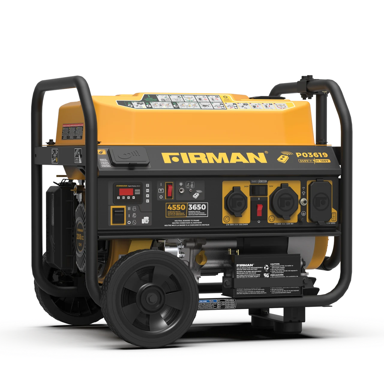 Firman Gas Portable Generator 4650/3650W Remote Start 120/240V 50 ST CAN (P03619) — product image 2
