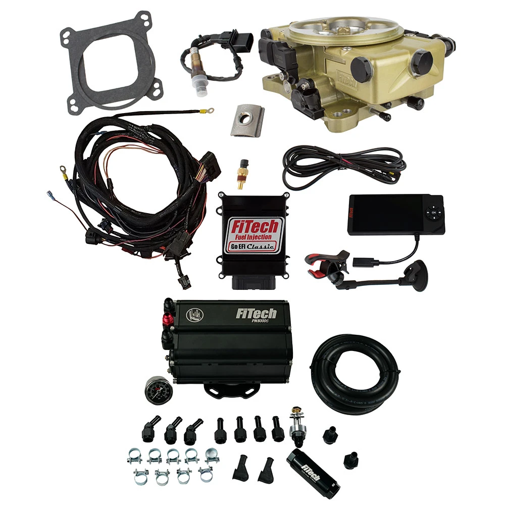 FiTech Classic Gold 650 HP EFI w/ Force Fuel Mini Surge Tank (35520)