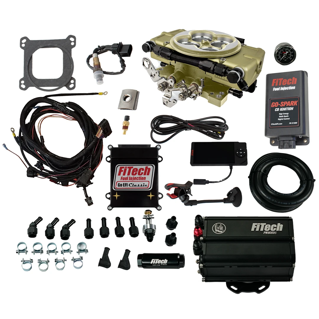 FiTech Classic Gold 650HP EFI Master Kit w/ CDI Box (93558)