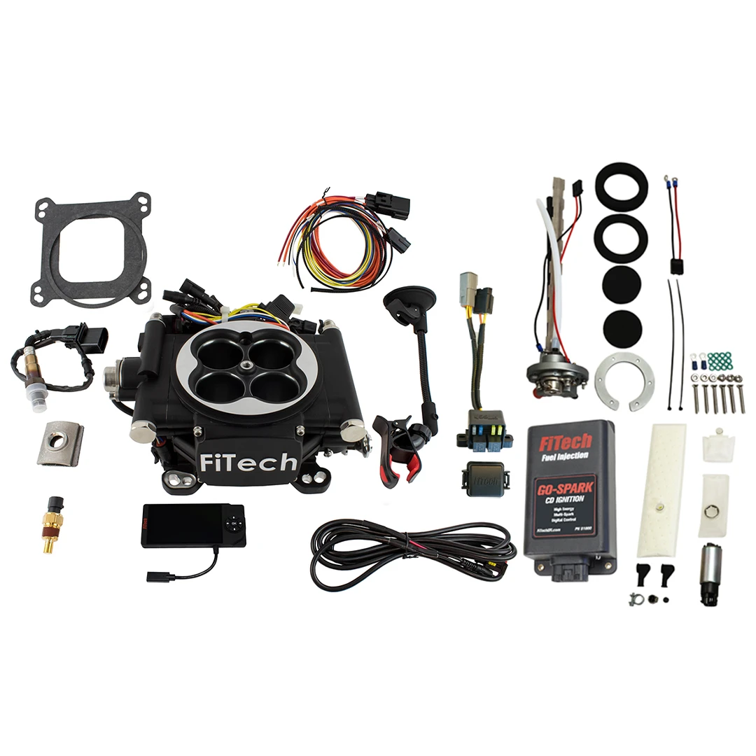 FiTech EFI 4 600 HP Matte Black w/ 255 LPH In-Tank Pump & CDI (96502)