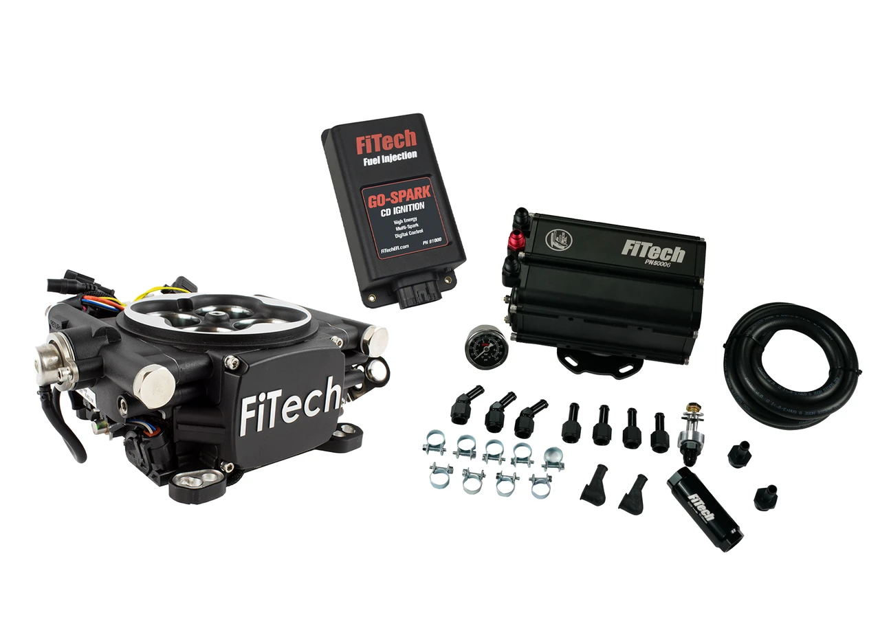 FiTech EFI 4 600 HP Matte Black w/Force Fuel & CDI Box (93552)