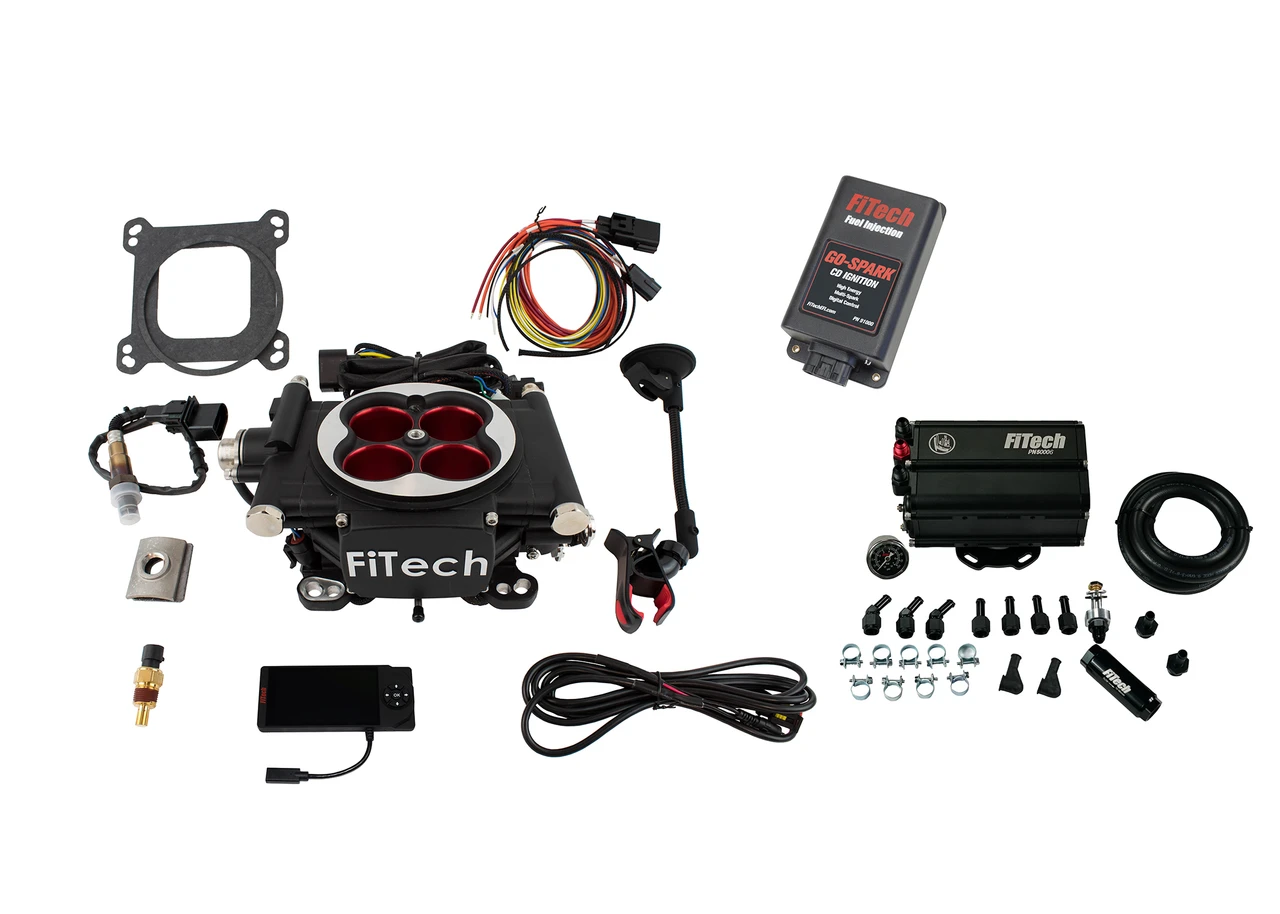 FiTech EFI 4 600 HP Power Adder Matte Black w/Force Fuel & CDI (93554)