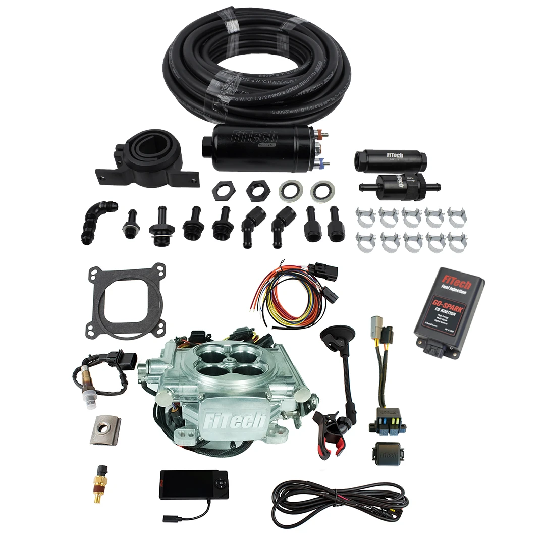FiTech EFI 4 600HP Power Adder Bright Alum w/Inline Fuel & CDI (93106)
