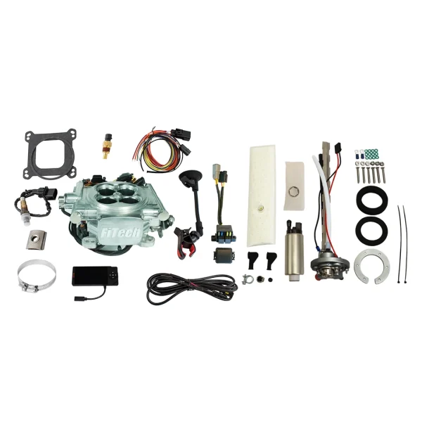 FiTech EFI 4 600HP Power Adder Bright Aluminum w/ 340 LPH Pump (36606)