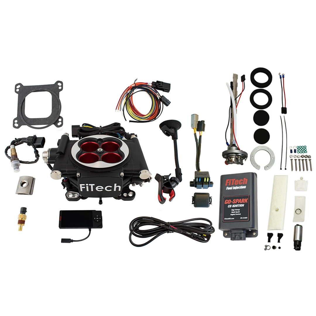 FiTech EFI 4 600HP PowerAdder Matte Black w/255 LPH Pump & CDI (96504)