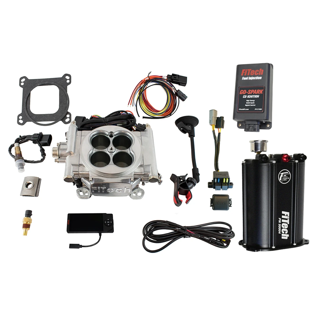 FiTech EFI 4 System Aluminum Finish Kit w/Force Fuel & CDI Box (93501)