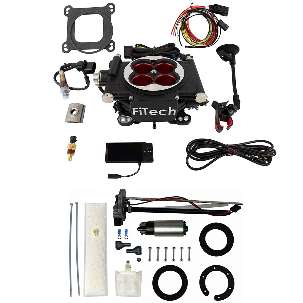 FiTech EFI4 600HP Power Adder Matte Black w/In-Tank Master Kit (36104)