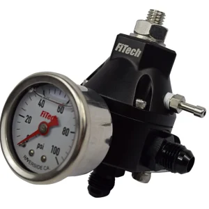 FiTech Fuel Pressure Regulator w/Gauge & Fittings (54001)
