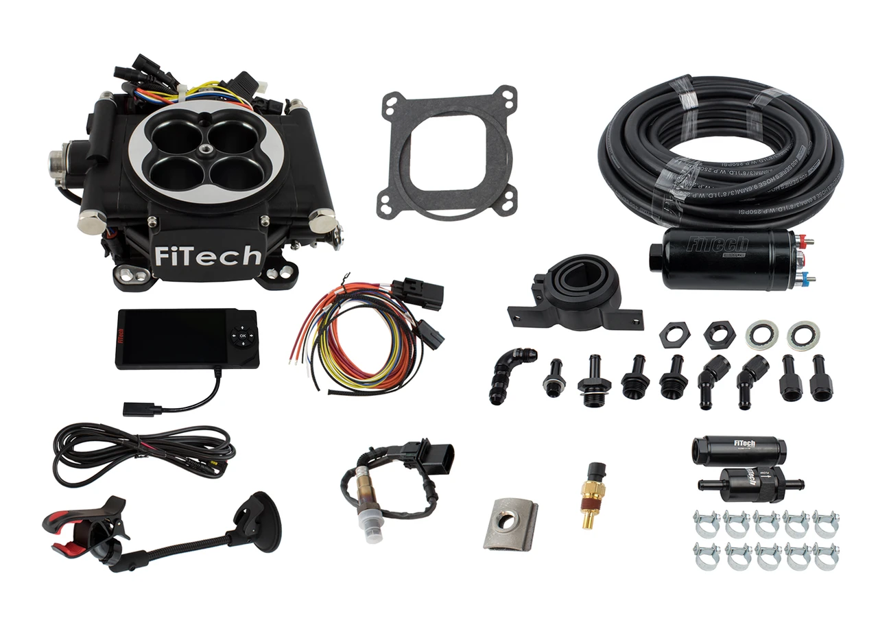 FiTech Go EFI 4 600 HP Black Master Kit w/Inline Fuel Pump (31002)