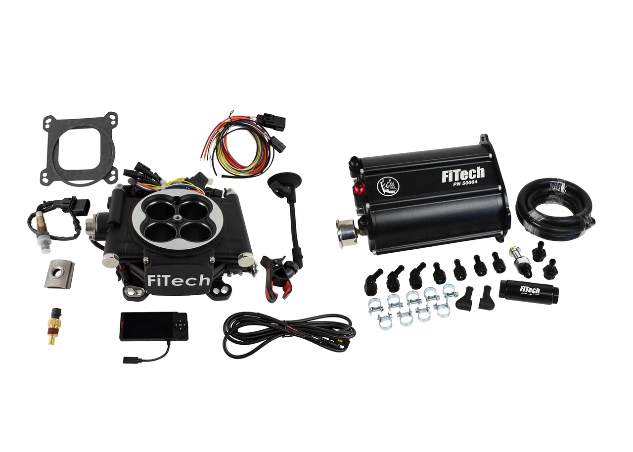 FiTech Go EFI 4 System 600HP Black Master Kit w/Force Fuel (35202)