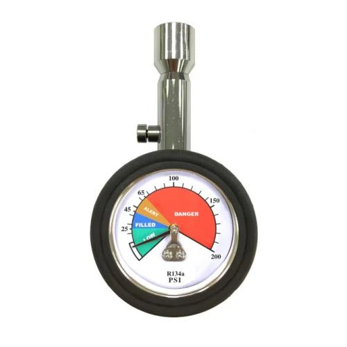 FJC R-134a Refrigerant Check Gauge for A/C System Pressure Testing (2805)