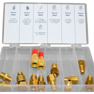 FJC R-1234yf Manifold Hose Adapter Assortment for A/C Systems (6072yf)
