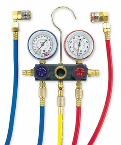 FJC Aluminum Block Manifold Gauge Set with Quick Couplers (6761B)