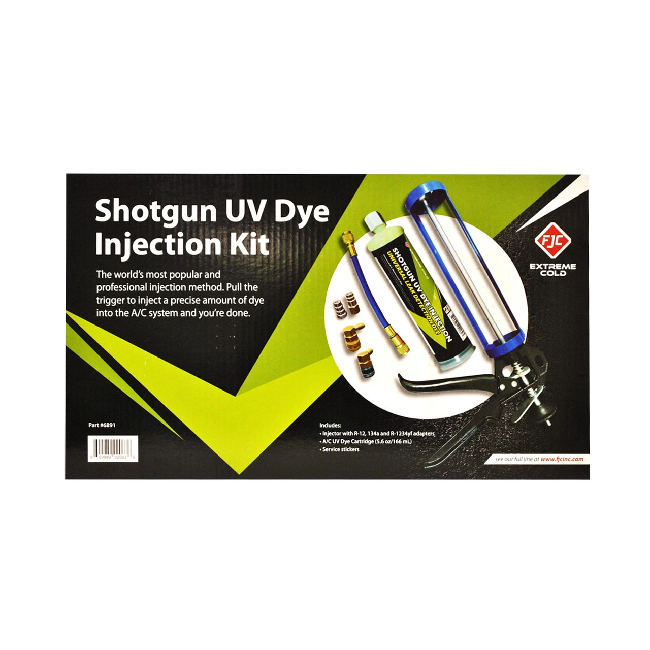 FJC Shotgun UV Dye Injection Kit for A/C Leak Detection (6891)